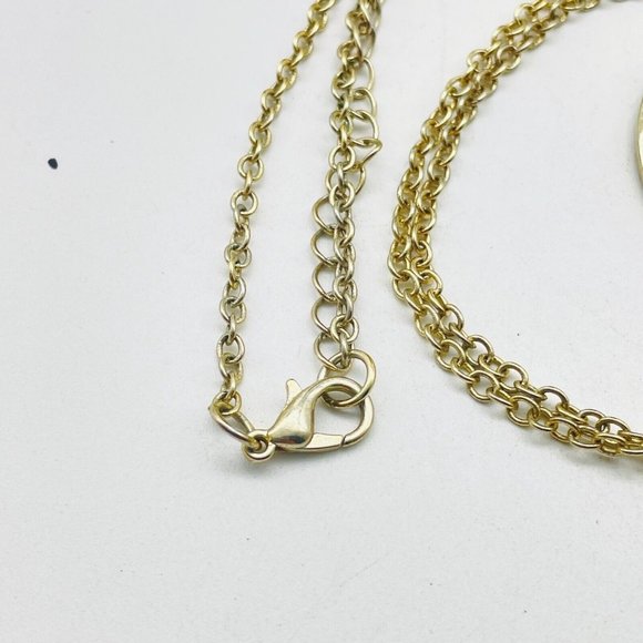 Compass Pendant Necklace Gold Tone Fleur de Lis Classic Career Cosplay LARP - Picture 3 of 8